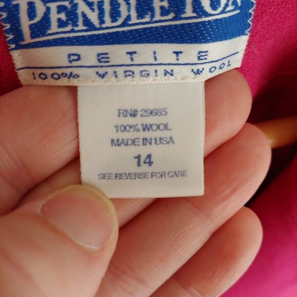 Pendleton Vintage Pink Wool Blazer, 80s/90spoik - Picture 3 of 7